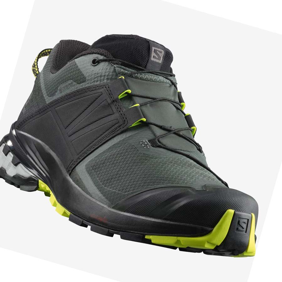 Salomon XA WILD GORE-TEX Erkek Patika Koşu Ayakkabısı Siyah Zeytin Yeşili | TR 3501GSO